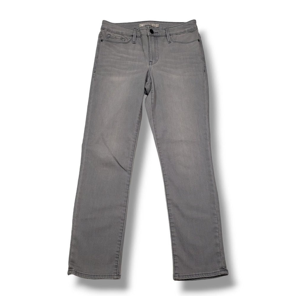 Athleta Sculptek Skinny Jeans Womens 4 Gray Mid Rise